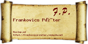 Frankovics Péter névjegykártya